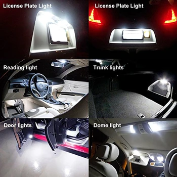 2x Number License Plate Light Lamp Led 12v 6500k White Dome Light Bulb Kit  For Volvo S40 S60 S80 Xc90 Xc70 Xc60 Car Accessories